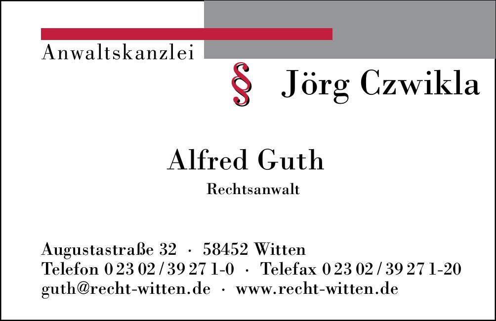Rechtsanwalt Guth in Witten